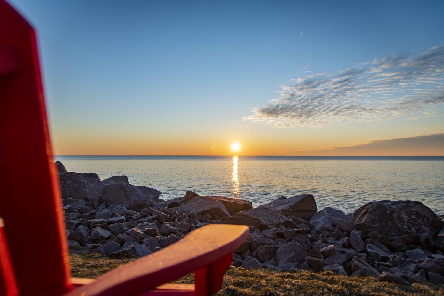 At Carthage, you'll wake up to sunrises over Lake Michigan ...